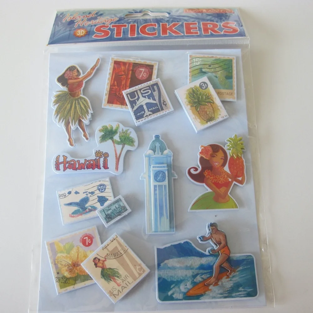 Scrapbooking Sticker Bundle For Paper Crafts Honeymoon Hawaii Vacation NWT